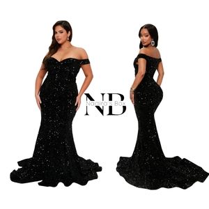 Alora Sequin Maxi Gown - Black